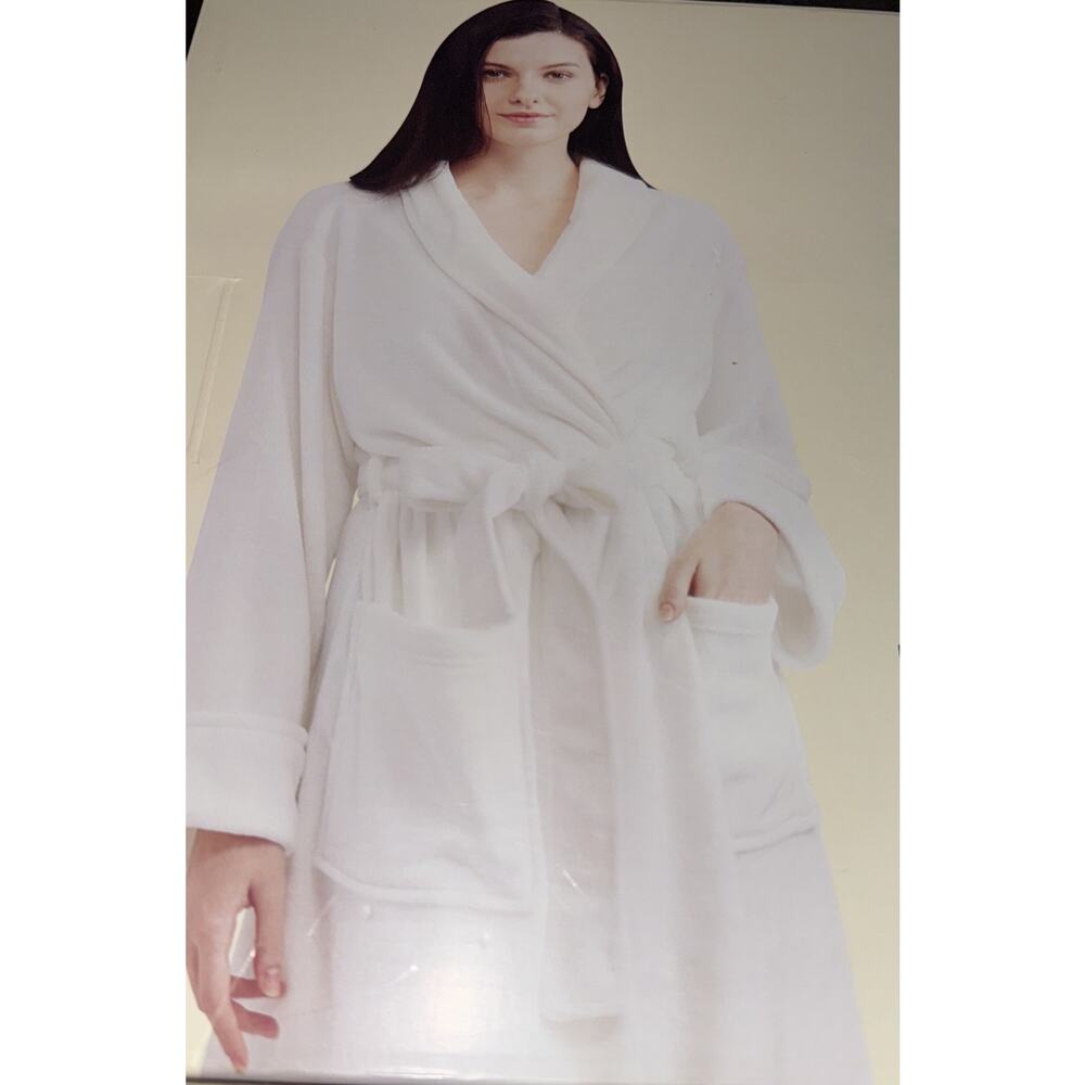 Premium Womens Plush Soft Robe Fuzzy Fluffy Warm Fleece Bathrobe Spa Robe S M